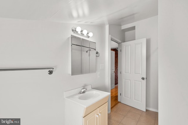 bathroom featuring vanity and tile patterned floors