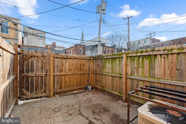 view of patio with central AC unit