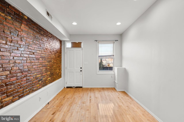 interior space featuring light wood-type flooring