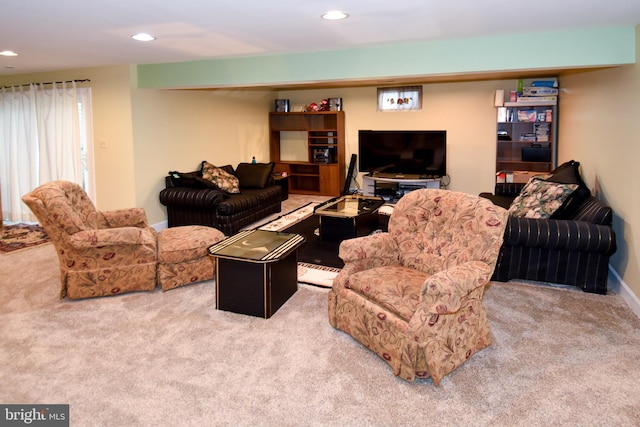 view of carpeted living room