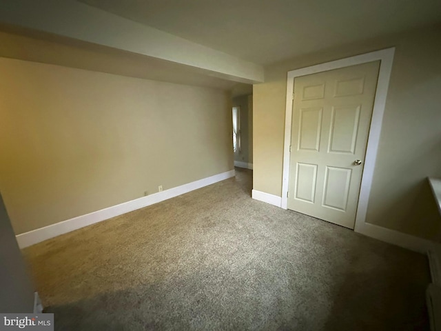 interior space featuring carpet flooring