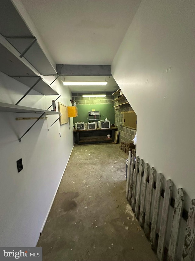 view of basement