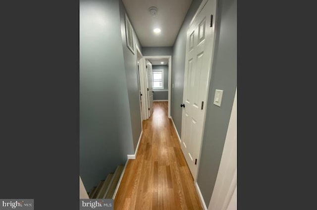 hallway featuring light hardwood / wood-style floors