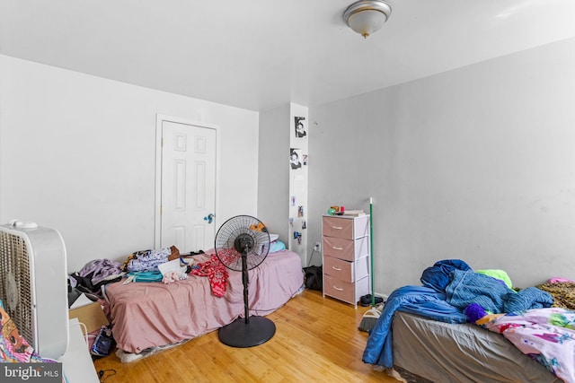 bedroom featuring hardwood / wood-style floors