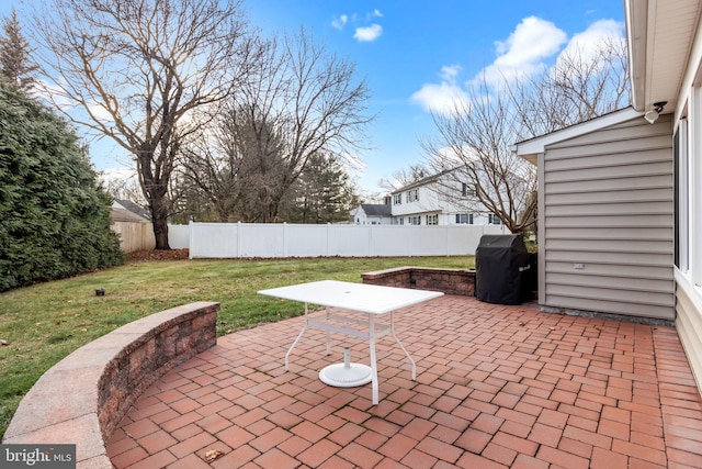 view of patio with grilling area