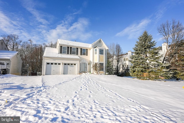 front facade featuring a garage