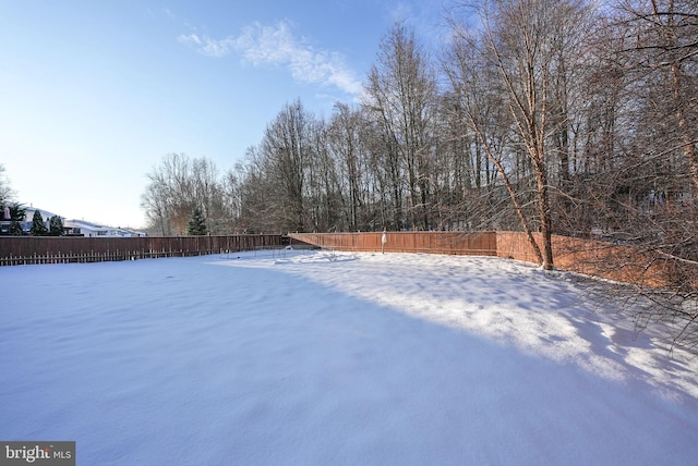 view of snowy yard