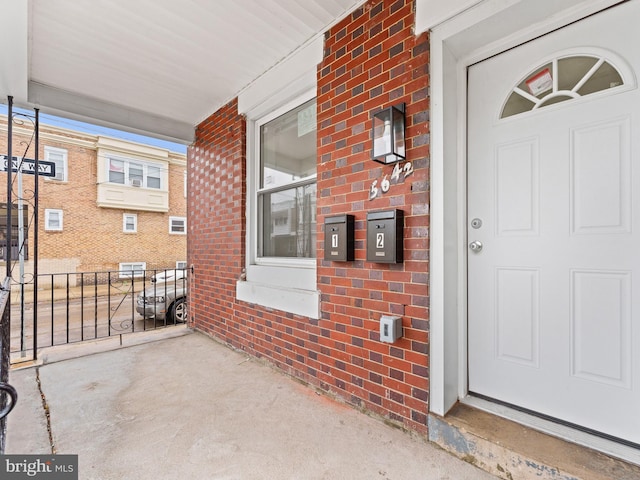 view of doorway to property