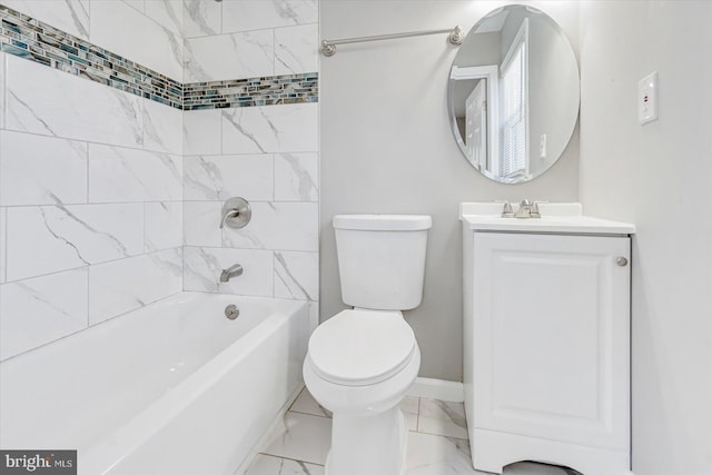 811 Rosedale Ave, Rosedale, MD 21237 - full bathroom featuring vanity, tiled shower / bath combo, and toilet