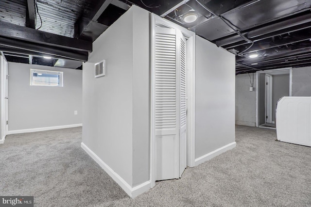 811 Rosedale Ave, Rosedale, MD 21237 - basement featuring carpet and washer / clothes dryer