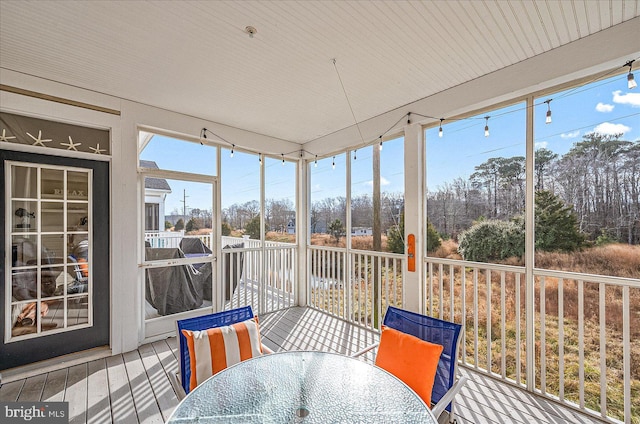 view of sunroom