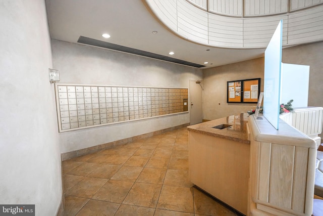 interior space featuring mail boxes