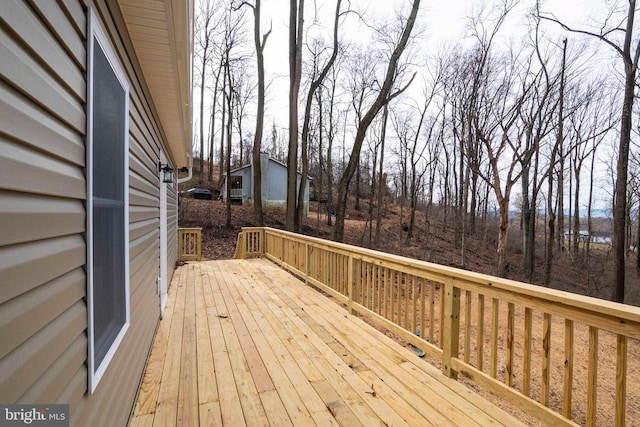 view of wooden deck