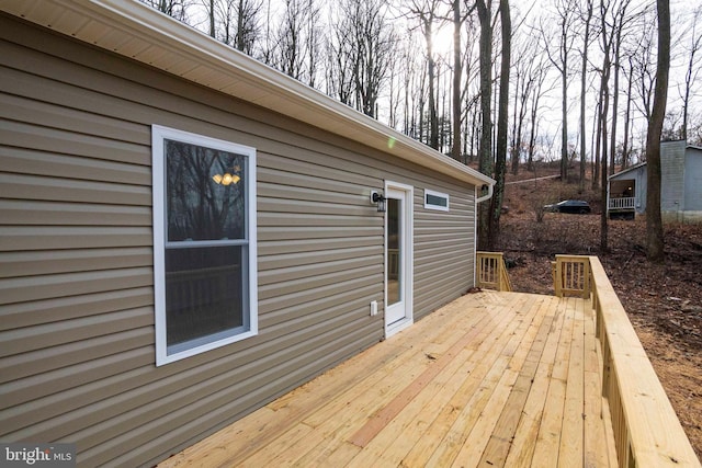 view of wooden terrace