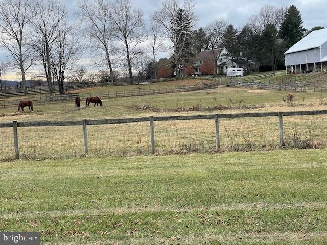 view of yard featuring a rural view