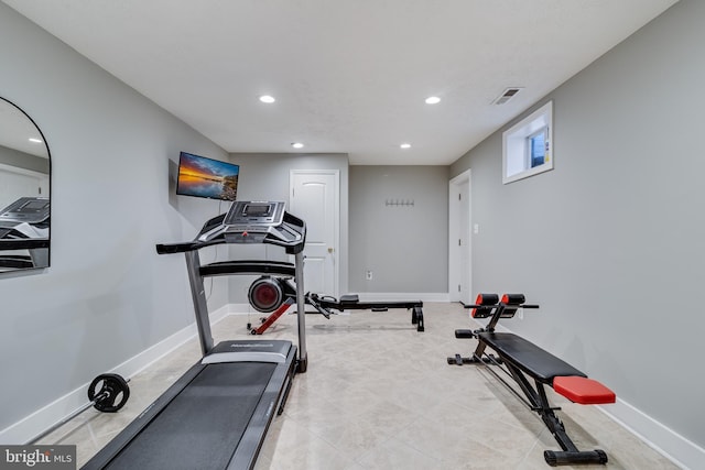 view of exercise room