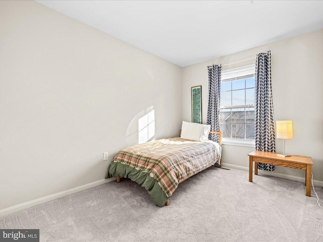 bedroom with carpet floors