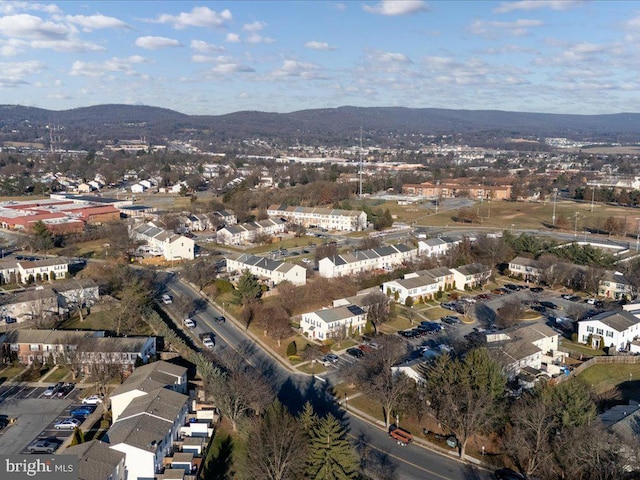 bird's eye view featuring a mountain view