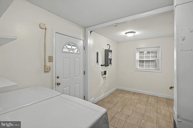 laundry area featuring washing machine and dryer