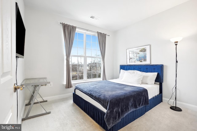 bedroom with carpet floors