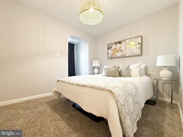 view of carpeted bedroom