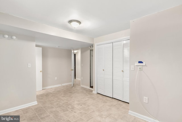 interior space featuring a closet