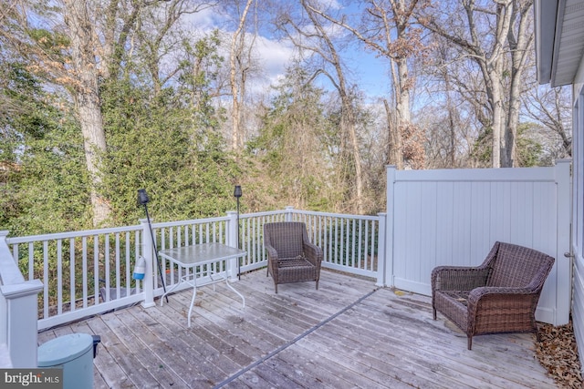 view of wooden deck