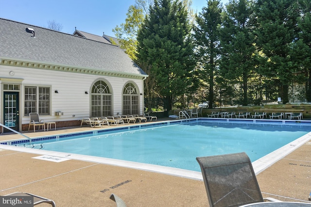 view of pool with a patio area