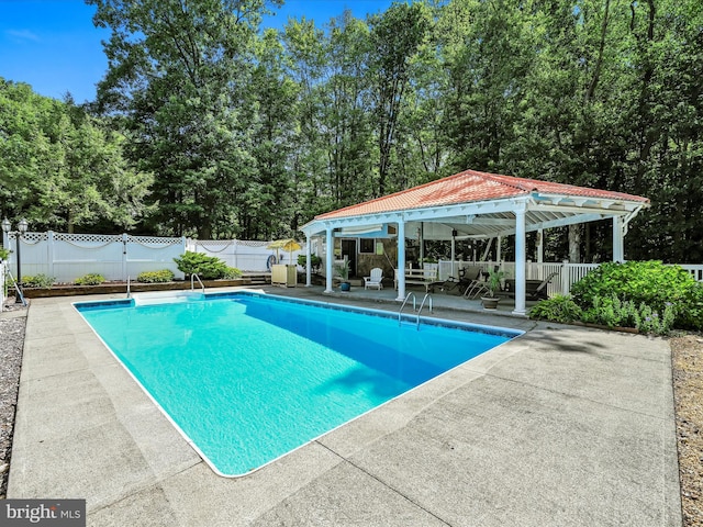 view of pool with a patio area