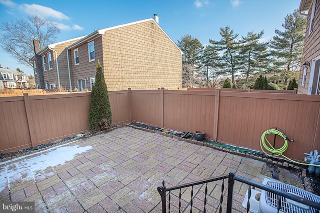 view of patio with a fenced backyard