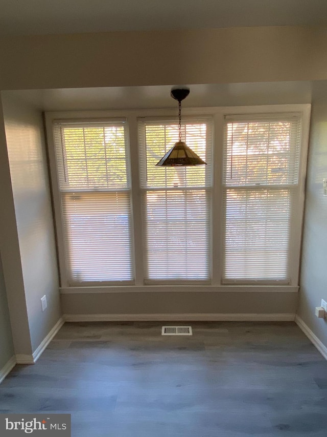 unfurnished dining area with plenty of natural light