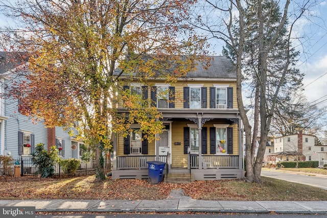 view of front of home featuring covered porch