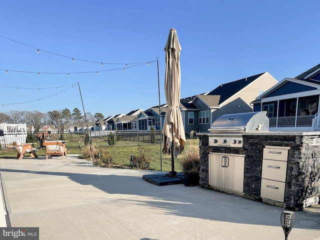 view of patio / terrace with area for grilling and grilling area