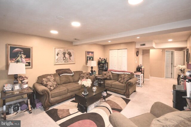 view of carpeted living room