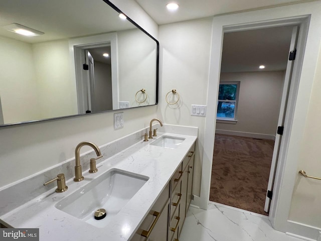 bathroom with vanity