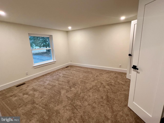 view of carpeted empty room