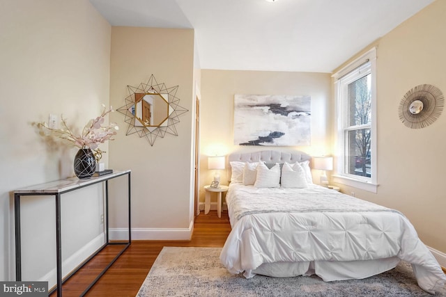 bedroom featuring hardwood / wood-style floors