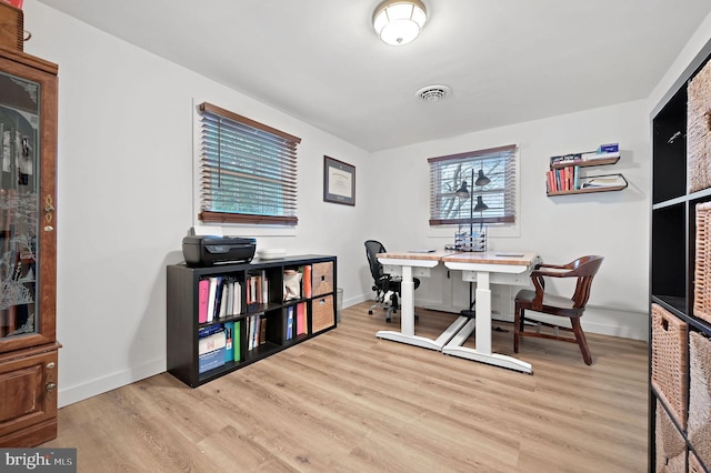 dining area featuring light hardwood / wood-style flooring