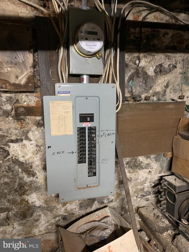 utility room featuring electric panel