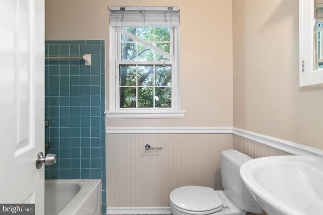 bathroom with toilet and sink