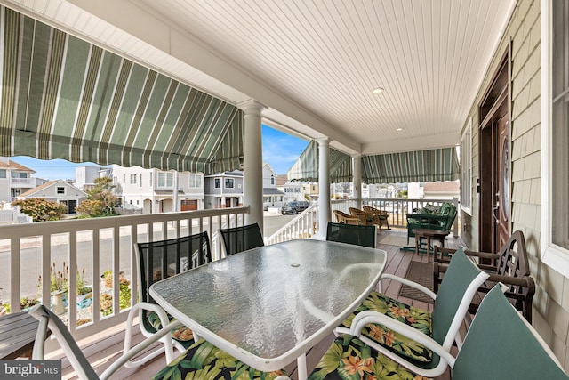 view of sunroom