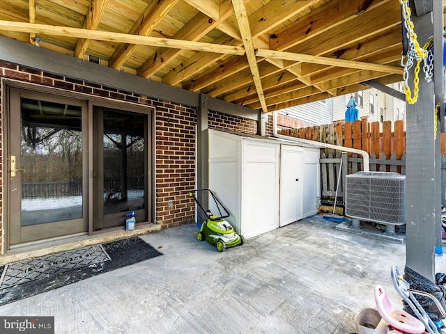 view of patio / terrace with central AC