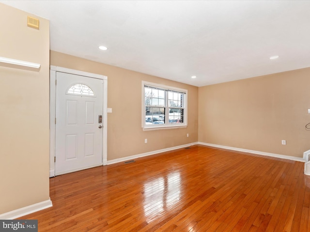 entrance foyer with hardwood / wood-style flooring