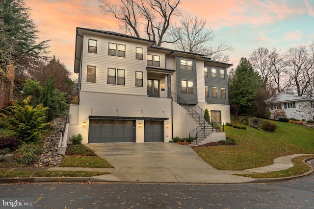 view of front of home featuring a garage