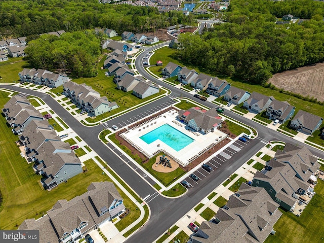 birds eye view of property