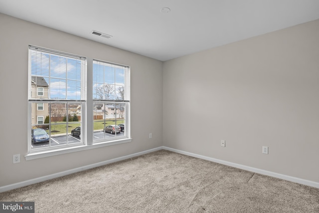 view of carpeted empty room