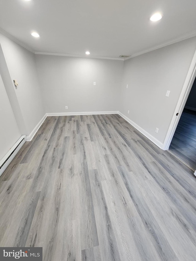 empty room featuring light hardwood / wood-style floors