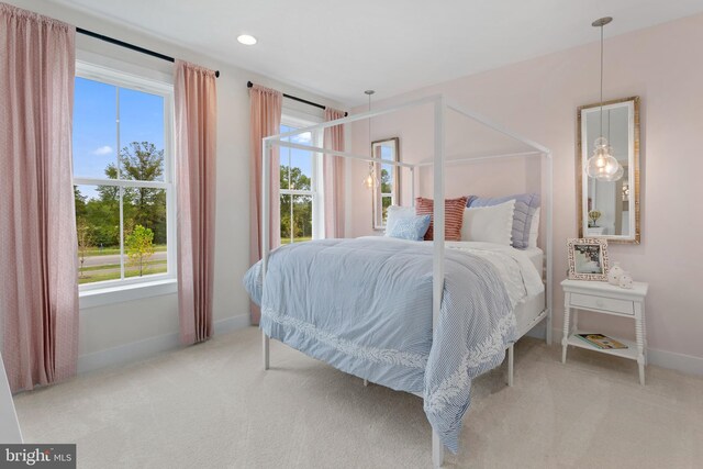 view of carpeted bedroom