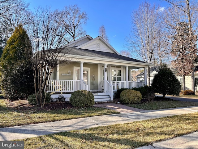 view of front of property featuring a porch