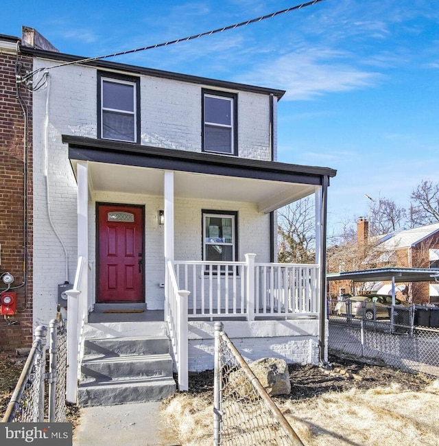 view of front of house with a porch